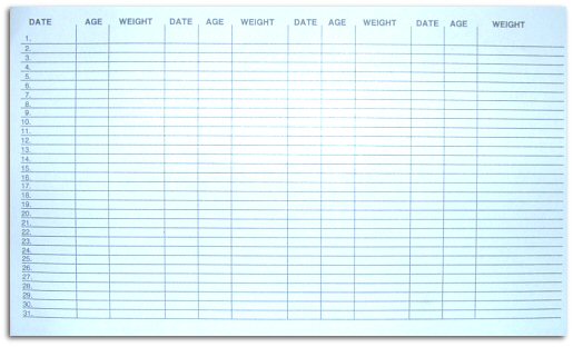 Back of Hatch Record Card